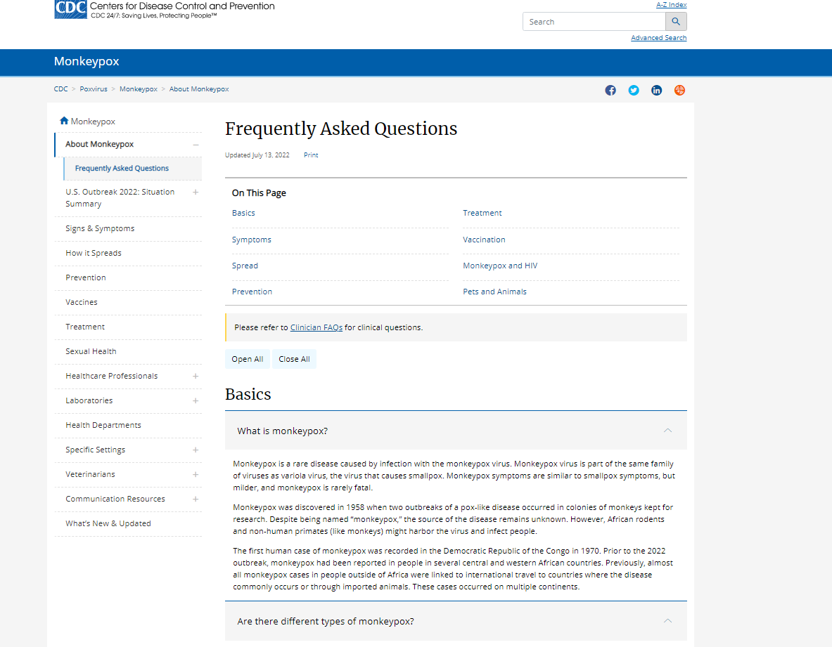 Factsheet: Frequently Asked Questions About Mpox | Vaccine Resource Hub
